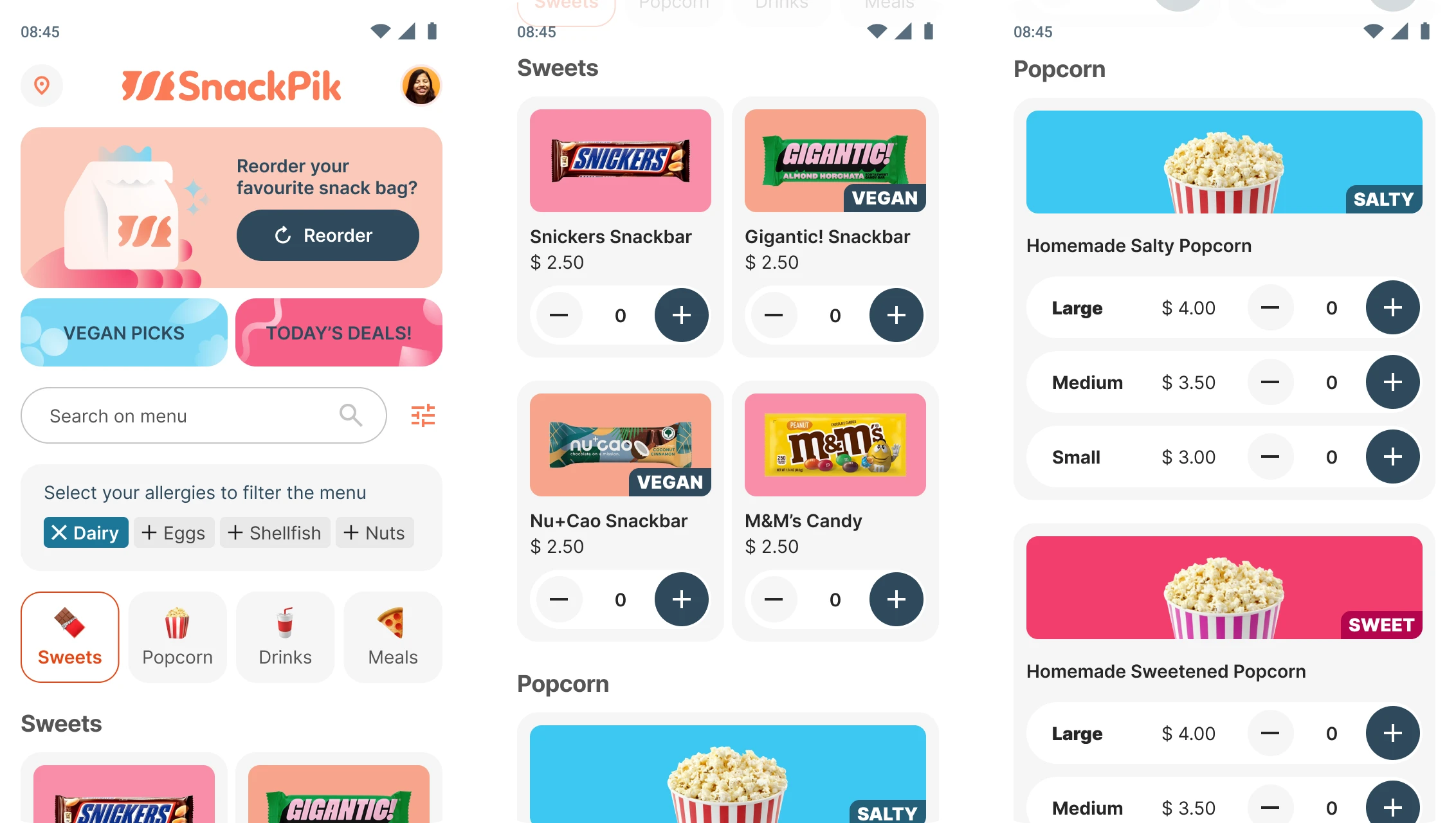 high definition mockup of the menu