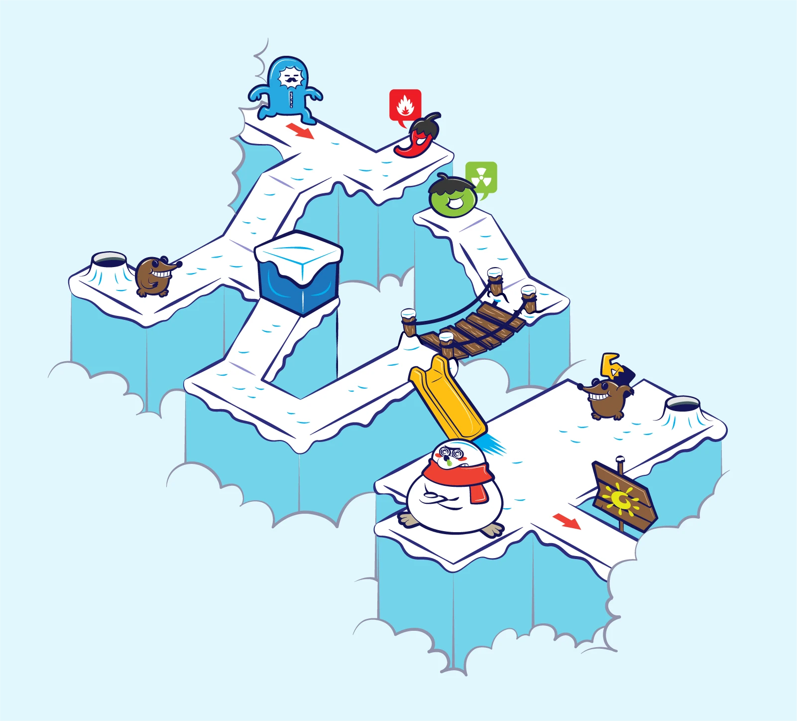 mockup of a chilly chuck level