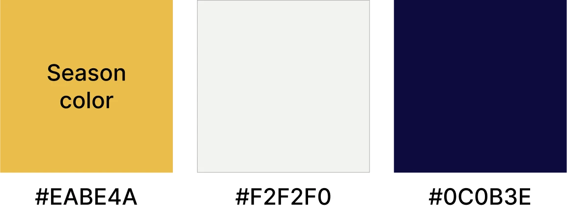 colour palette for the different seasons and months