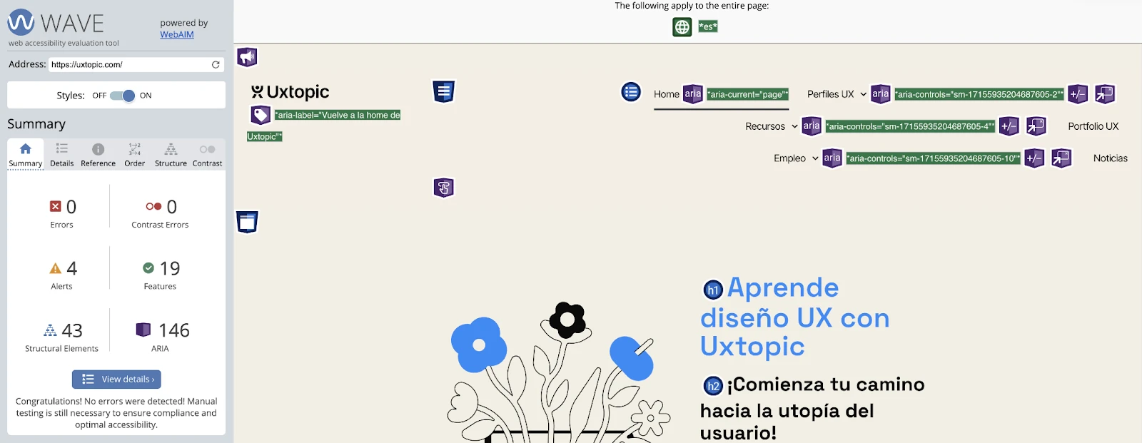 screenshot of the automated heuristic analysis